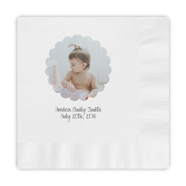 Custom Baby Girl Photo Embossed Decorative Napkins