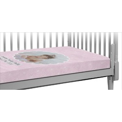 Baby Girl Photo Crib Fitted Sheet (Personalized)