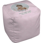 Baby Girl Photo Cube Pouf Ottoman - 13"