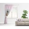 Baby Girl Photo Curtain With Window and Rod - in Room Matching Pillow