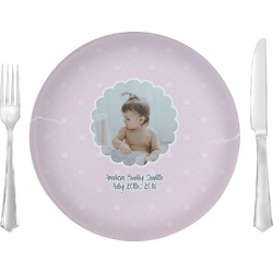 Baby Girl Photo 10" Glass Lunch / Dinner Plates - Single or Set (Personalized)