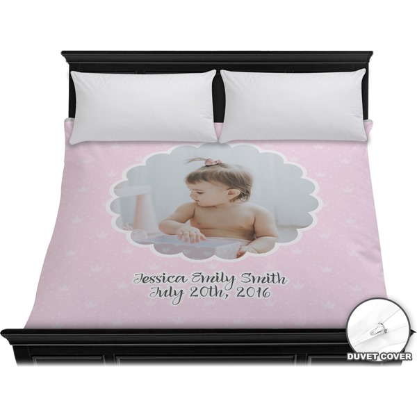 Custom Baby Girl Photo Duvet Cover - King (Personalized)