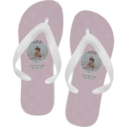 Baby Girl Photo Flip Flops - Medium (Personalized)