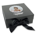 Baby Girl Photo Gift Box with Magnetic Lid - Black