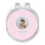 Baby Girl Photo Golf Ball Marker - Hat Clip - Silver