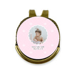 Baby Girl Photo Golf Ball Marker - Hat Clip - Gold