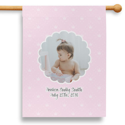 Baby Girl Photo 28" House Flag - Single Sided