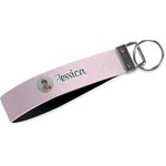 Baby Girl Photo Wristlet Webbing Keychain Fob (Personalized)