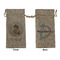 Baby Girl Photo Large Burlap Gift Bags - Front & Back