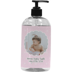 Baby Girl Photo Plastic Soap / Lotion Dispenser (16 oz - Large - Black)