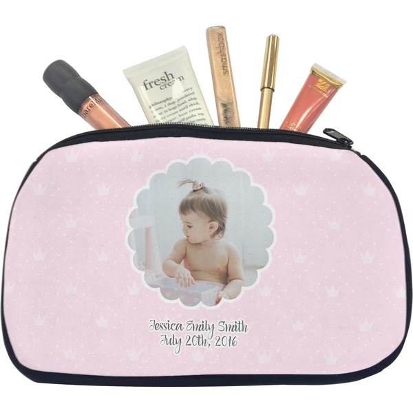 Custom Baby Girl Photo Makeup / Cosmetic Bag - Medium (Personalized)