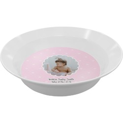 Baby Girl Photo Melamine Bowl - 12 oz (Personalized)