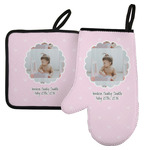 Baby Girl Photo Left Oven Mitt & Pot Holder Set