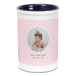 Baby Girl Photo Ceramic Pencil Holders - Blue