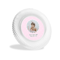 Baby Girl Photo Plastic Party Appetizer & Dessert Plates - 6"