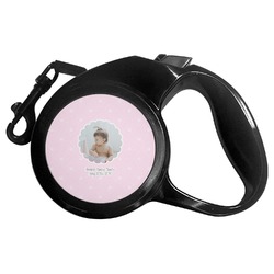 Baby Girl Photo Retractable Dog Leash - Medium (Personalized)