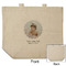 Baby Girl Photo Reusable Cotton Grocery Bag - Front & Back View