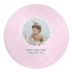 Baby Girl Photo 5' Round Indoor Area Rug