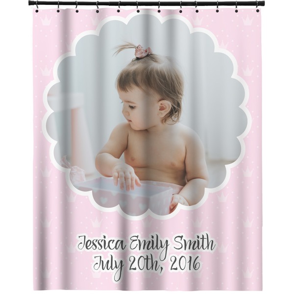 Custom Baby Girl Photo Extra Long Shower Curtain - 70"x84" (Personalized)