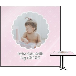 Baby Girl Photo Square Table Top (Personalized)