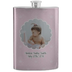 Baby Girl Photo Stainless Steel Flask (Personalized)
