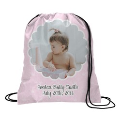 Baby Girl Photo Drawstring Backpack - Large (Personalized)