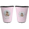 Baby Girl Photo Trash Can Black - Front and Back - Apvl