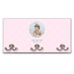 Baby Girl Photo Wall Mounted Coat Rack (Personalized)