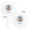 Baby Girl Photo White Plastic 5.5" Stir Stick - Double Sided - Round - Front & Back