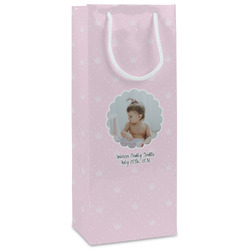 Baby Girl Photo Wine Gift Bags