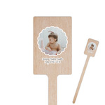 Baby Girl Photo 6.25" Rectangle Wooden Stir Sticks - Single Sided