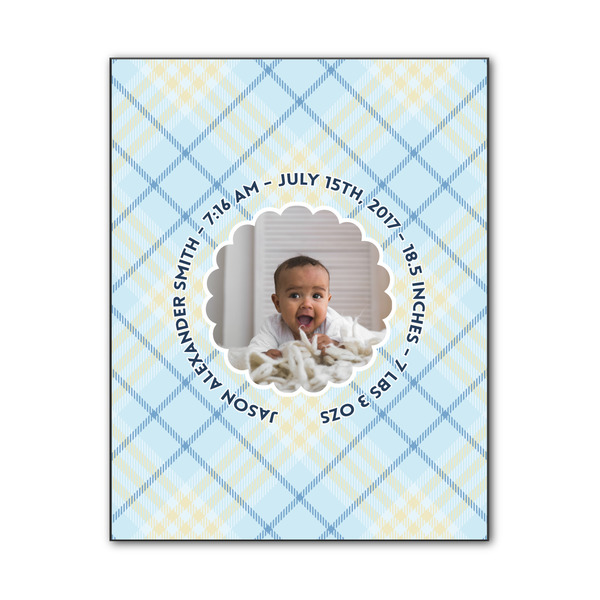 Custom Baby Boy Photo Wood Print - 11x14