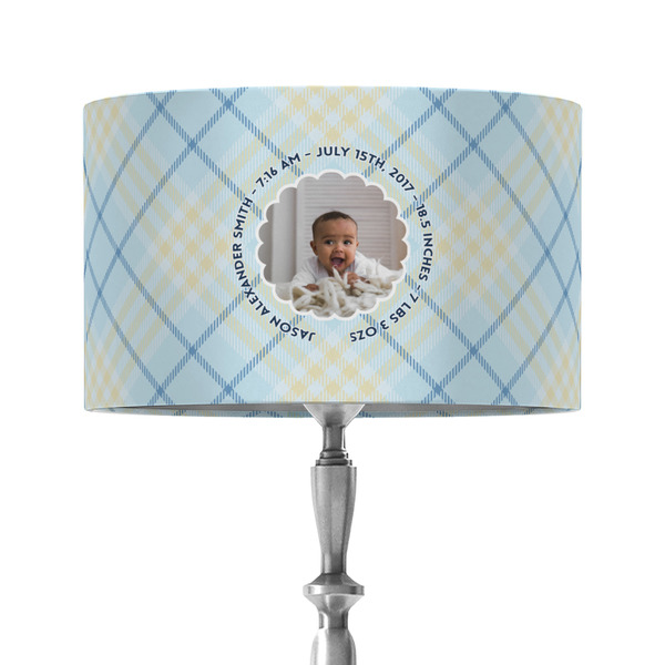 Custom Baby Boy Photo 12" Drum Lamp Shade - Fabric