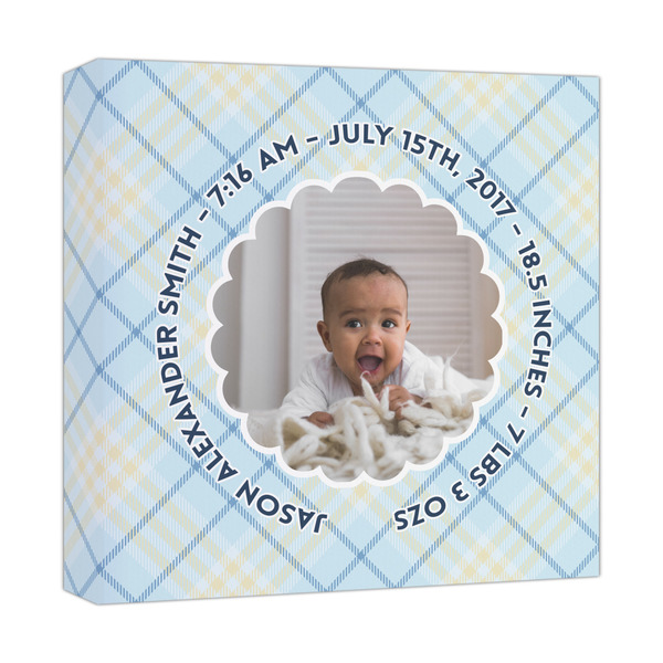 Custom Baby Boy Photo Canvas Print - 12x12