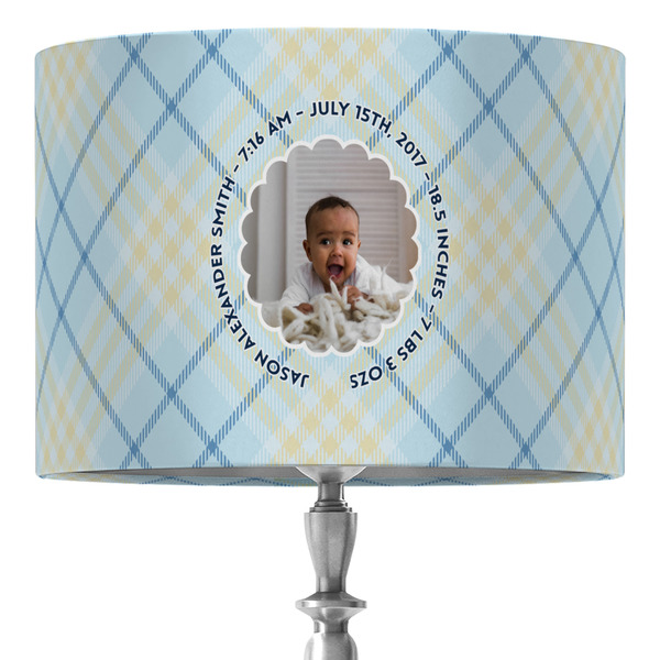 Custom Baby Boy Photo 16" Drum Lamp Shade - Fabric