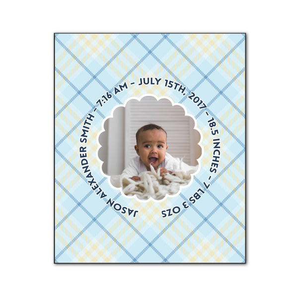 Custom Baby Boy Photo Wood Print - 20x24