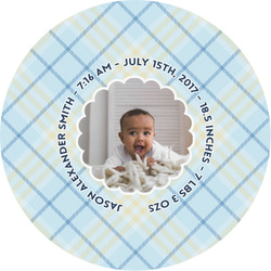 Baby Boy Photo Multipurpose Round Labels - Custom Sized