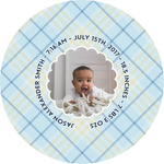 Baby Boy Photo Multipurpose Round Labels - 5"