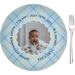 Baby Boy Photo Glass Appetizer / Dessert Plate 8" (Personalized)