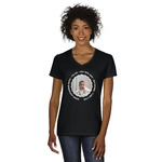 Baby Boy Photo Women's V-Neck T-Shirt - Black