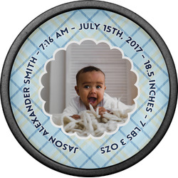 Baby Boy Photo Cabinet Knob (Black) (Personalized)