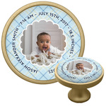 Baby Boy Photo Cabinet Knob - Gold