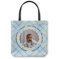 Baby Boy Photo Canvas Tote Bag - Large - 18"x18" (Personalized)