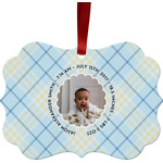 Baby Boy Photo Metal Frame Ornament - Double Sided