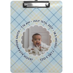Baby Boy Photo Clipboard (Personalized)