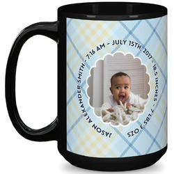 Baby Boy Photo 15 Oz Coffee Mug - Black