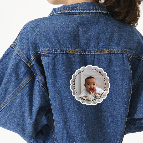 Custom Baby Boy Photo Twill Iron On Patch - Custom Shape - X-Large