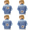 Baby Boy Photo Custom Shape Iron On Patches - XXL APPROVAL (set of 4)