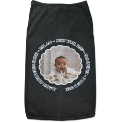 Baby Boy Photo Black Pet Shirt - L (Personalized)