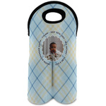 Baby Boy Photo Wine Tote Bag (2 Bottles) (Personalized)